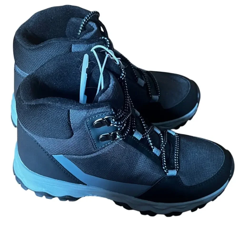 NWT The Children's Place Gray and Black Boy's Winter Boots Big Kid Size 4